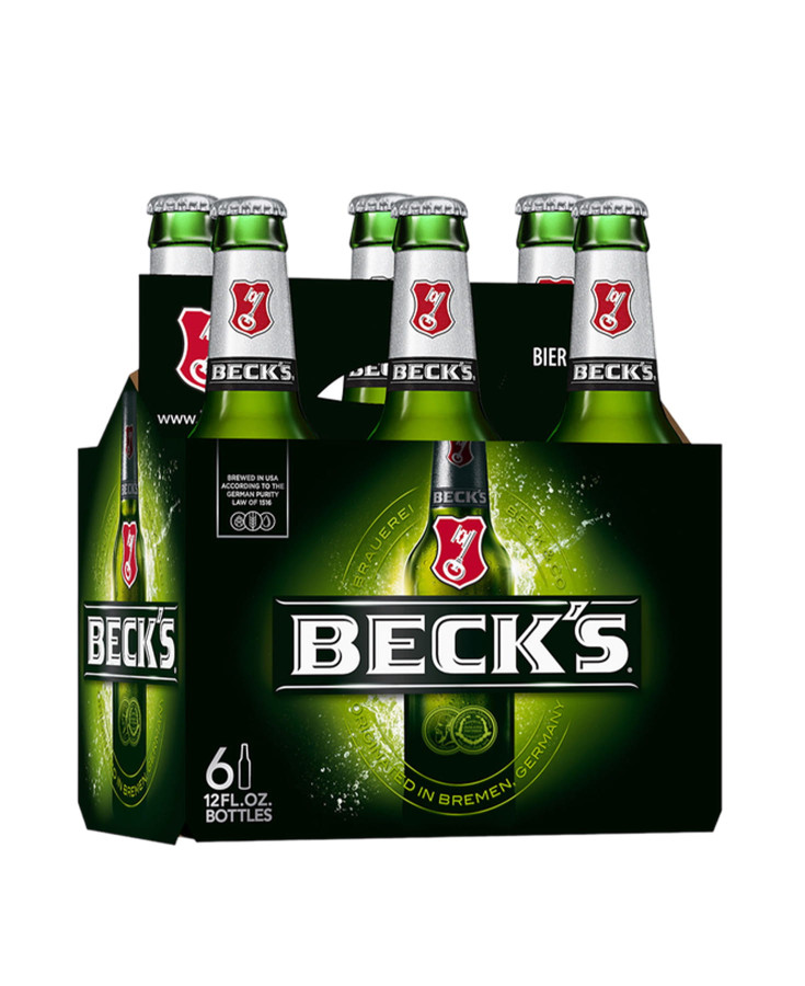 BECK'S 6 PACK BOTTLE - 12OZ