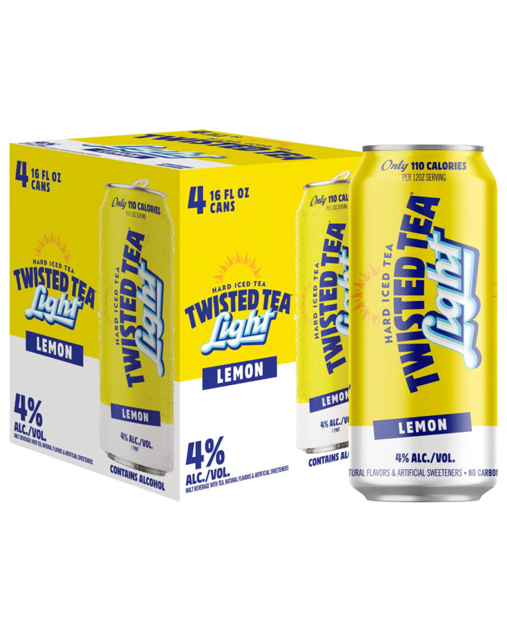 TWISTED TEA LIGHT LEMON CAN - 16OZ - 4-PACK