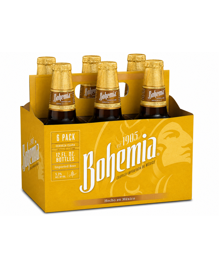 Bohemia 6 Pack Pilsner Cerveza Clara Beer 6 - 12 Fl Oz Bottles
