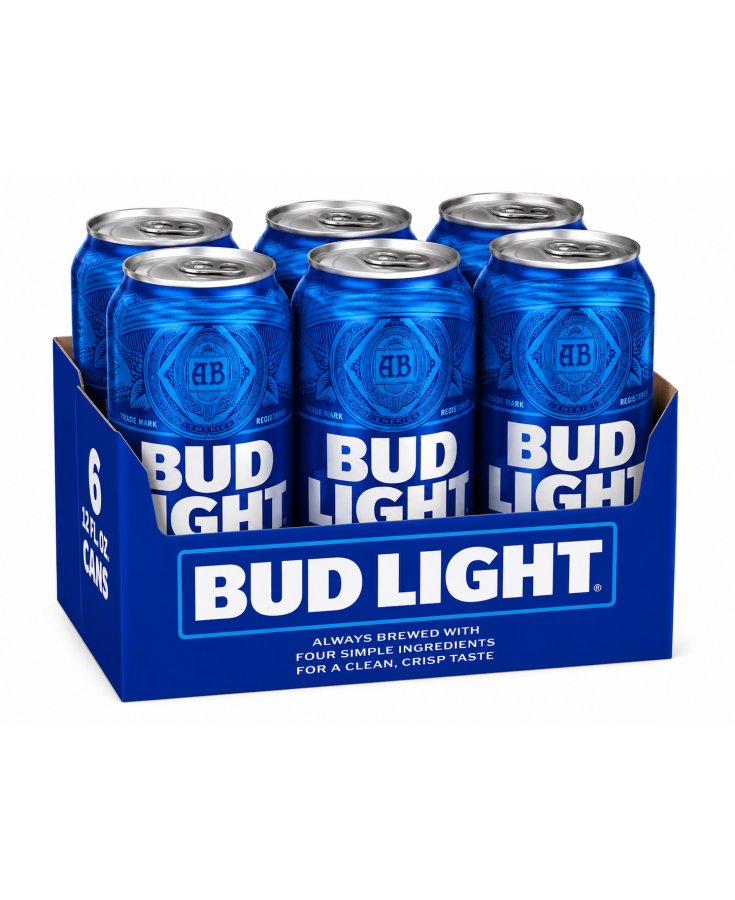 BUD LIGHT CAN 6 PACK CAN - 12OZ