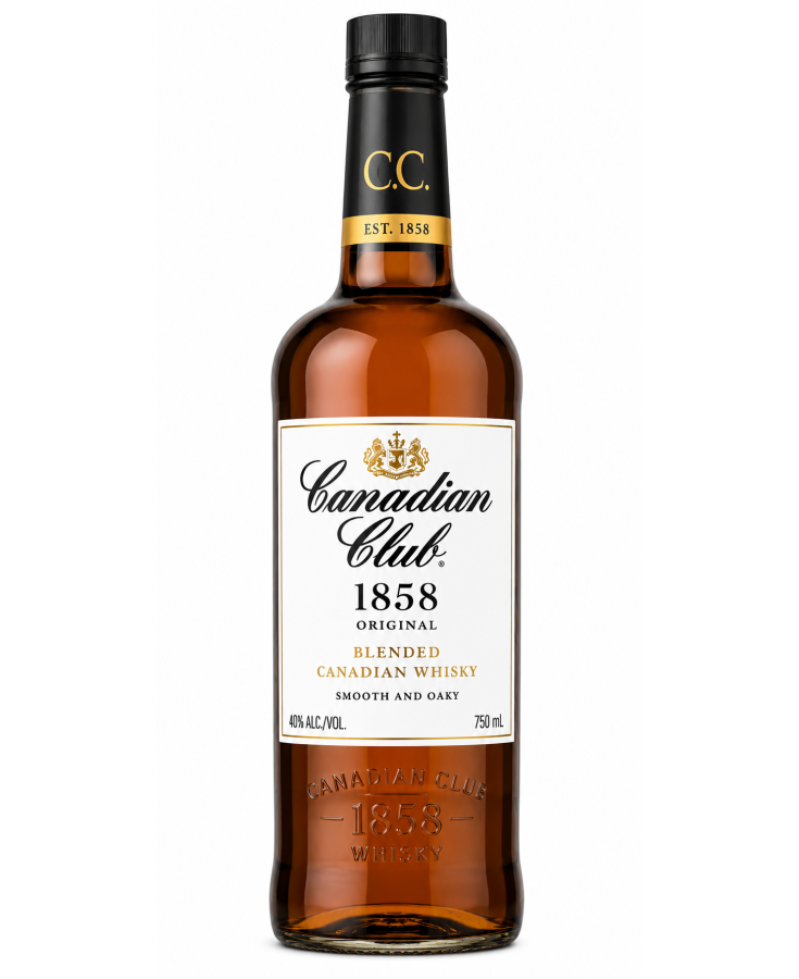 CANADIAN CLUB WHISKEY GLASS - 750ML - SINGLE