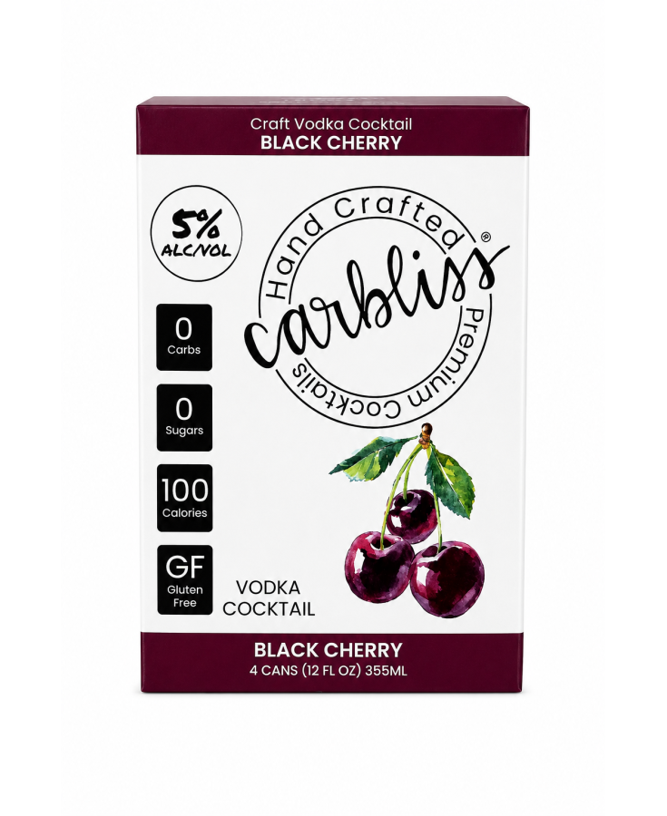CARBLISS BLACK CHERRY - 12OZ - 4-PACK