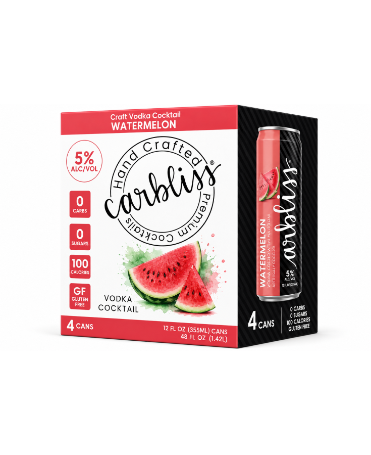 CARBLISS WATERMELON - 12OZ - 4-PACK
