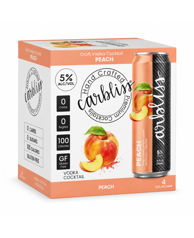 CARBLISS PEACH - 12OZ - 4-PACK