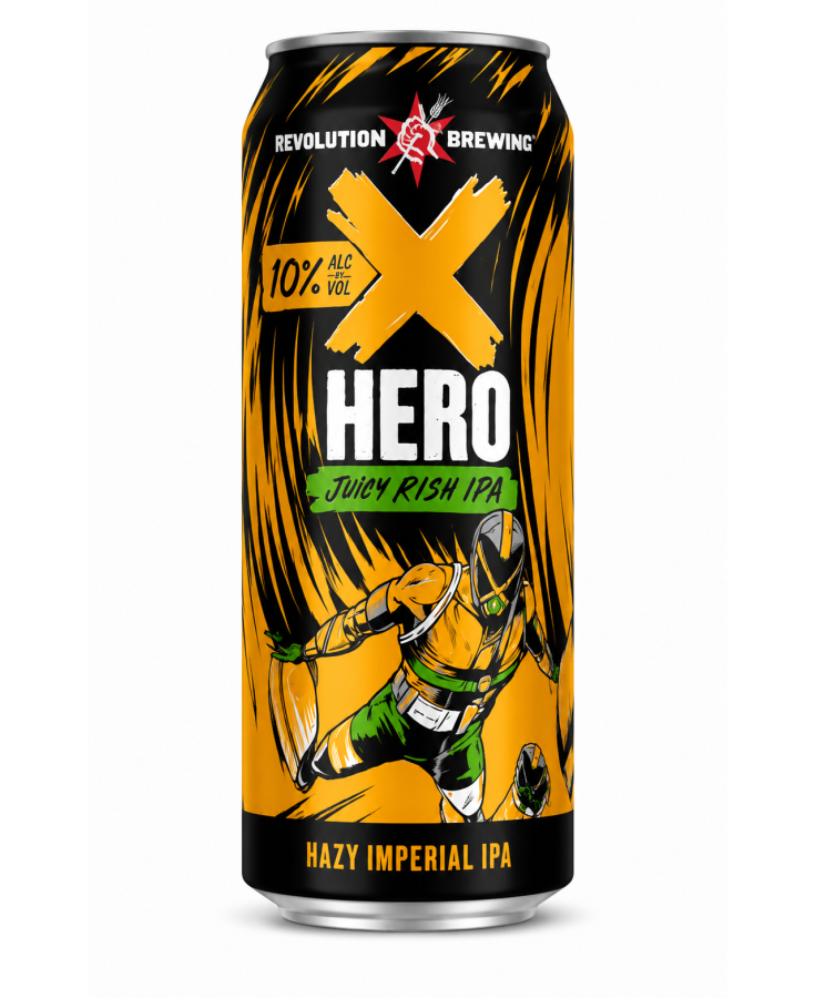 REVOLUTION X HERO JUICY RUSH IPA - 19.2 FLOZ - SINGLE