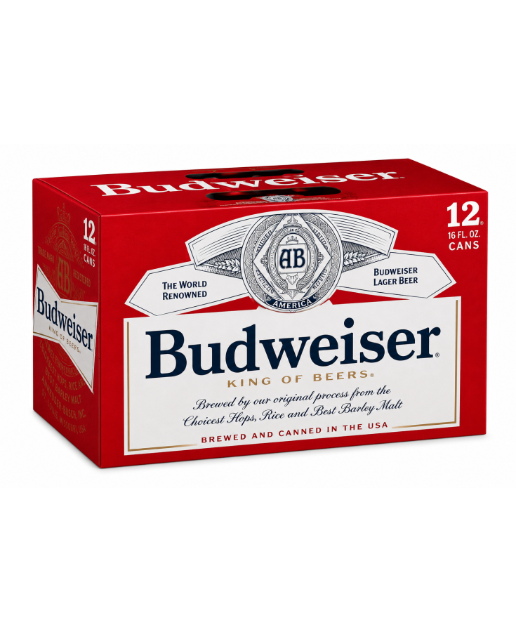 BUDWEISER 12 PACK CAN - 16OZ