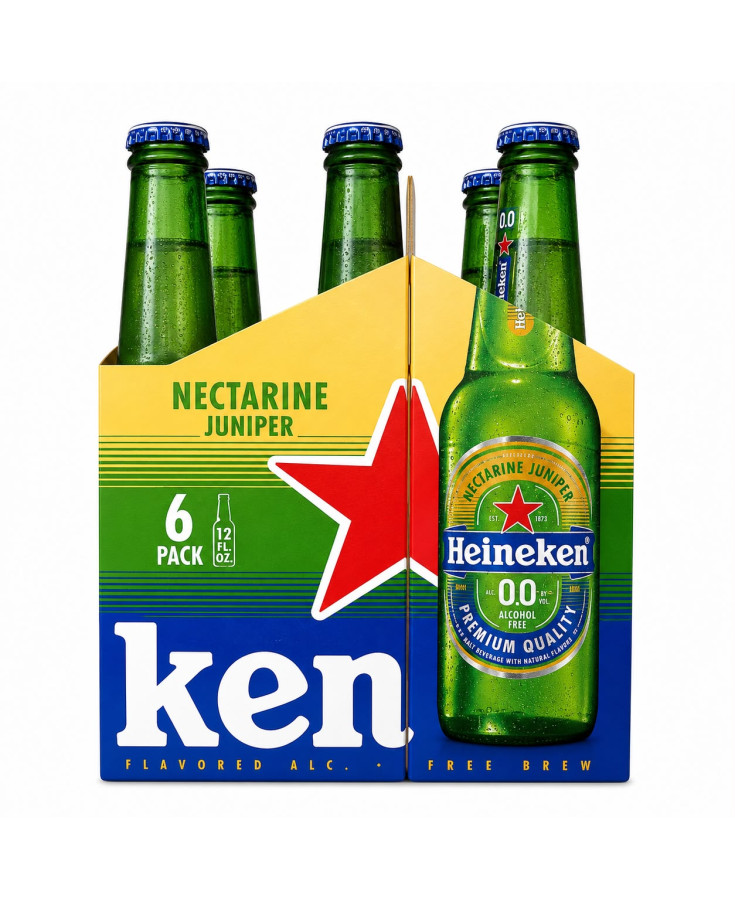 HEINEKEN NON ALCOHOL 0.0 NECTARINE JUNIPER - 12OZ - 6 PACK