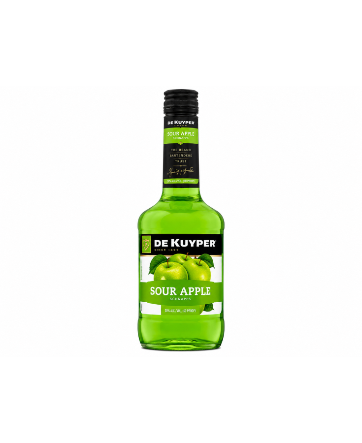 DE KUYPER SOUR APPLE SCHNAPP - 750ML - SINGLE