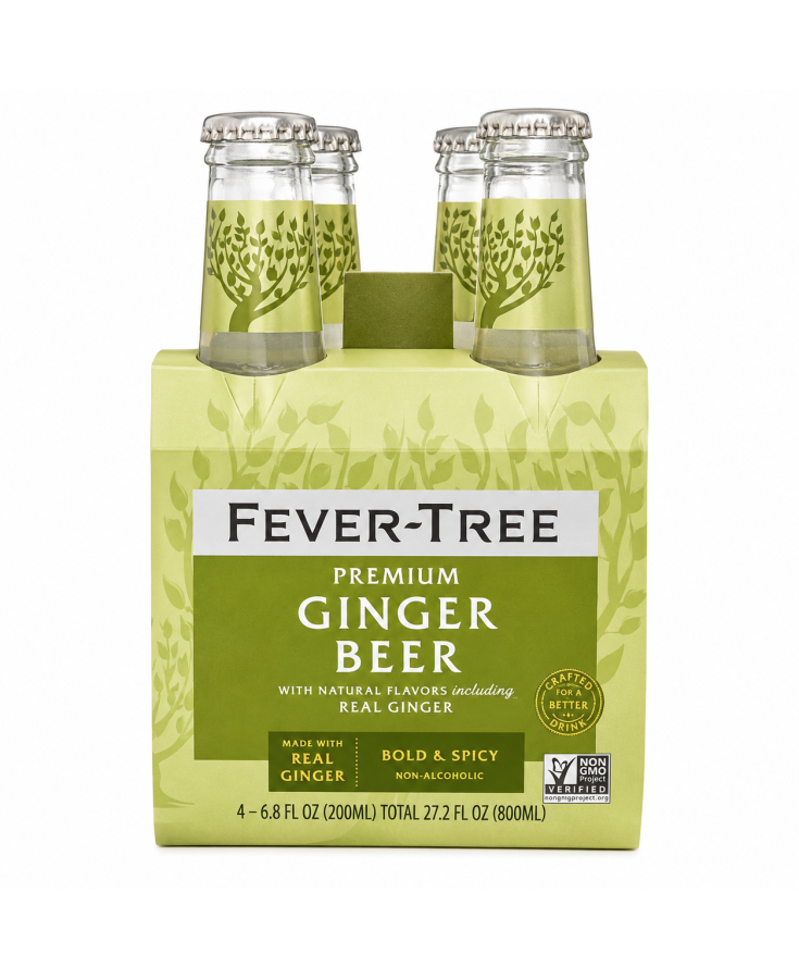 FEVER TREE GINGER BEER - 12OZ - 4 PACK