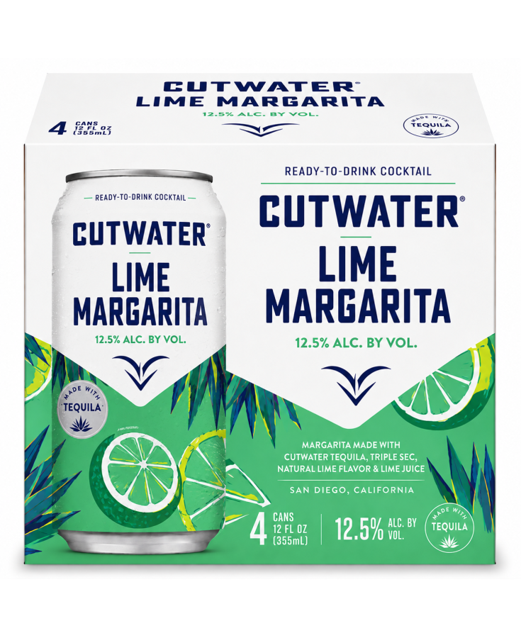 CUTWATER TEQ LIME MARGARITA 4 PK - 12OZ