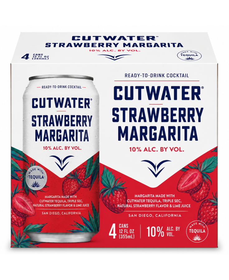 CUTWATER STRAWBERRY MARGARITA 4 PK - 12OZ