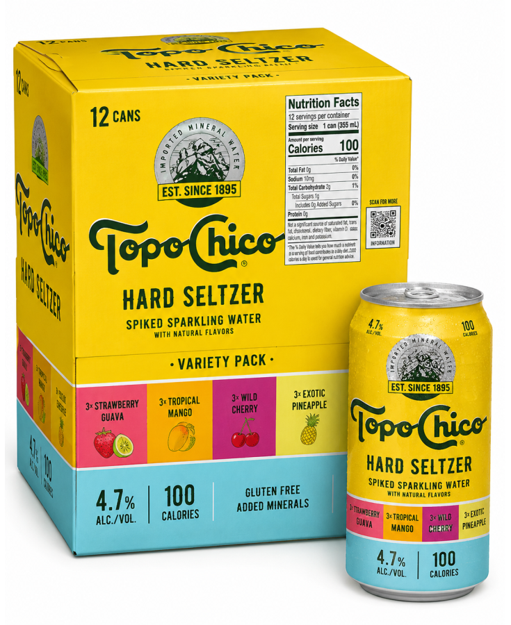TOPO CHICO VARIETY HARD SELTZER 12 CAN - 12oz - 12-PACK