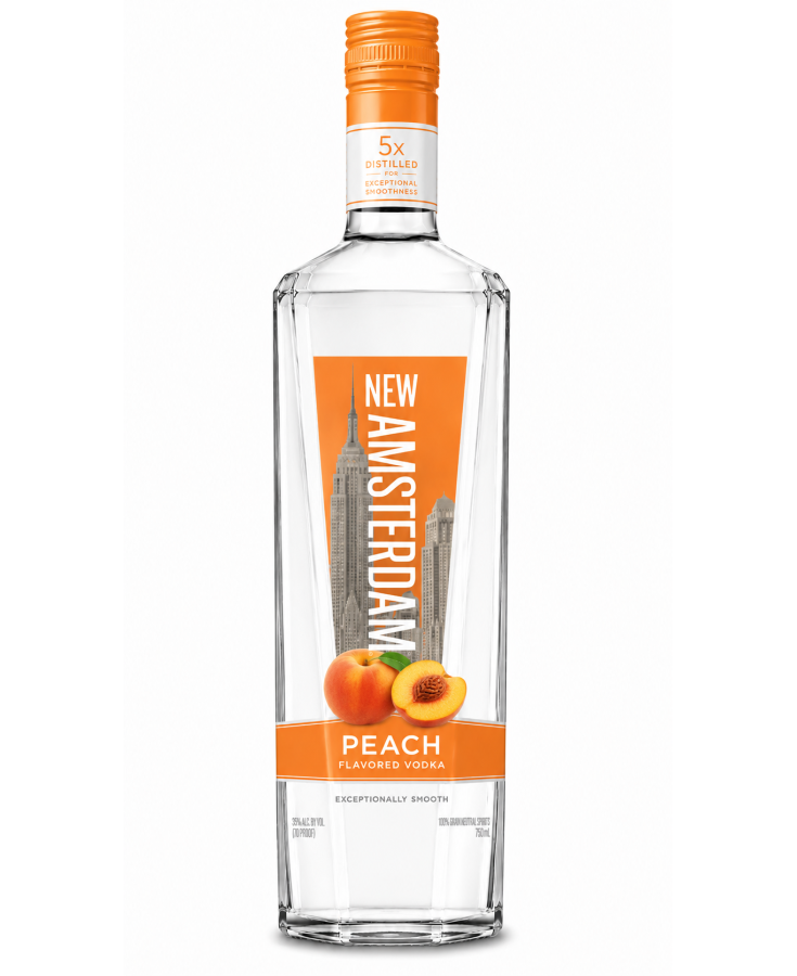 NEW AMSTERDAM PEACH Vodka - 750ML - SINGLE