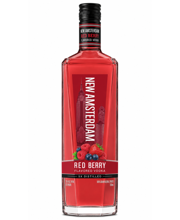 NEW AMSTERDAM RED BERRY Vodka - 750ML - SINGLE