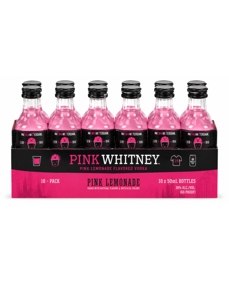 New Amsterdam Pink Whitney Lemonade Vodka - 50ML - 10-PACK