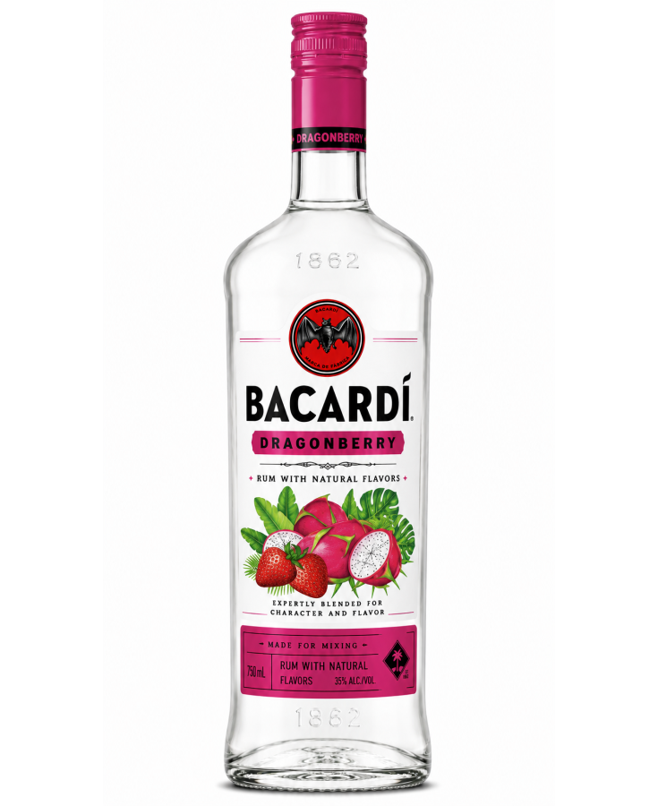 BACARDI RUM DRAGONBERRY - 750ML - SINGLE BACARDI RUM DRAGONBERRY - 750ML - SINGLE