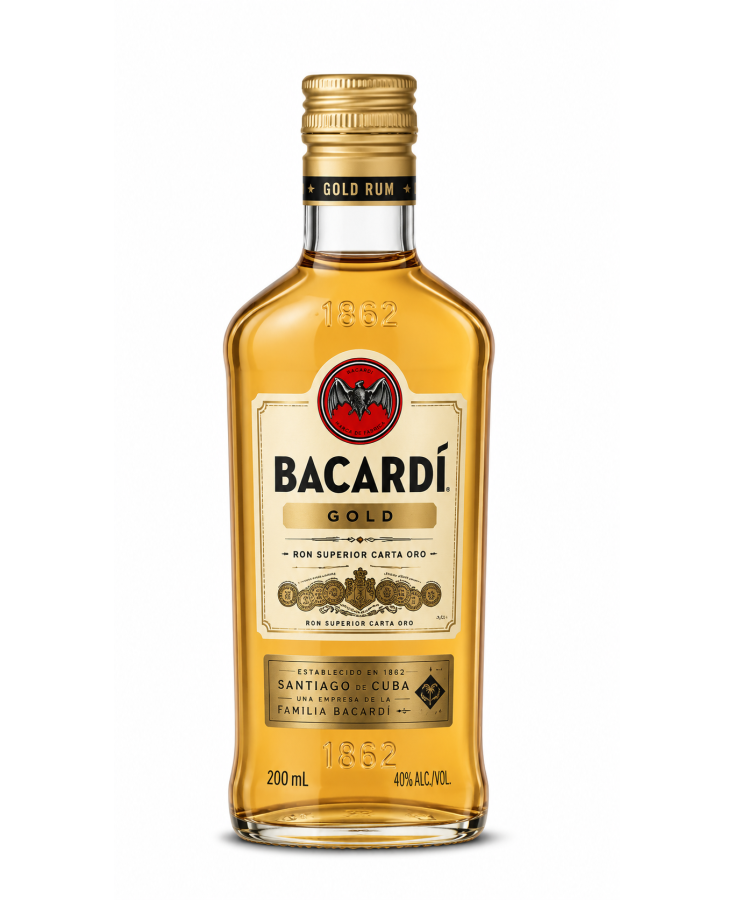 BACARDI GOLD - 200ML - SINGLE BACARDI GOLD - 200ML - SINGLE