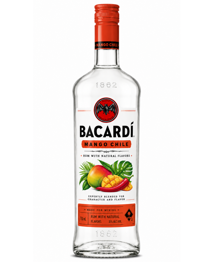 BACARDI RUM MANGO CHILE - 750ML - SINGLE BACARDI RUM MANGO CHILE - 750ML - SINGLE