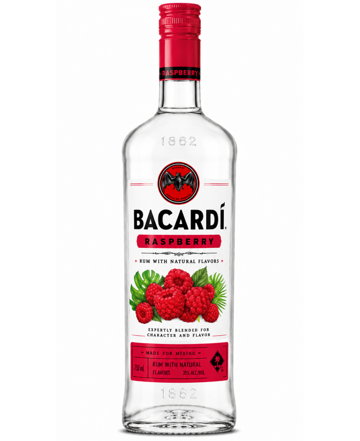 BACARDI RUM RASPBERRY - 750ML - SINGLE BACARDI RUM RASPBERRY - 750ML - SINGLE