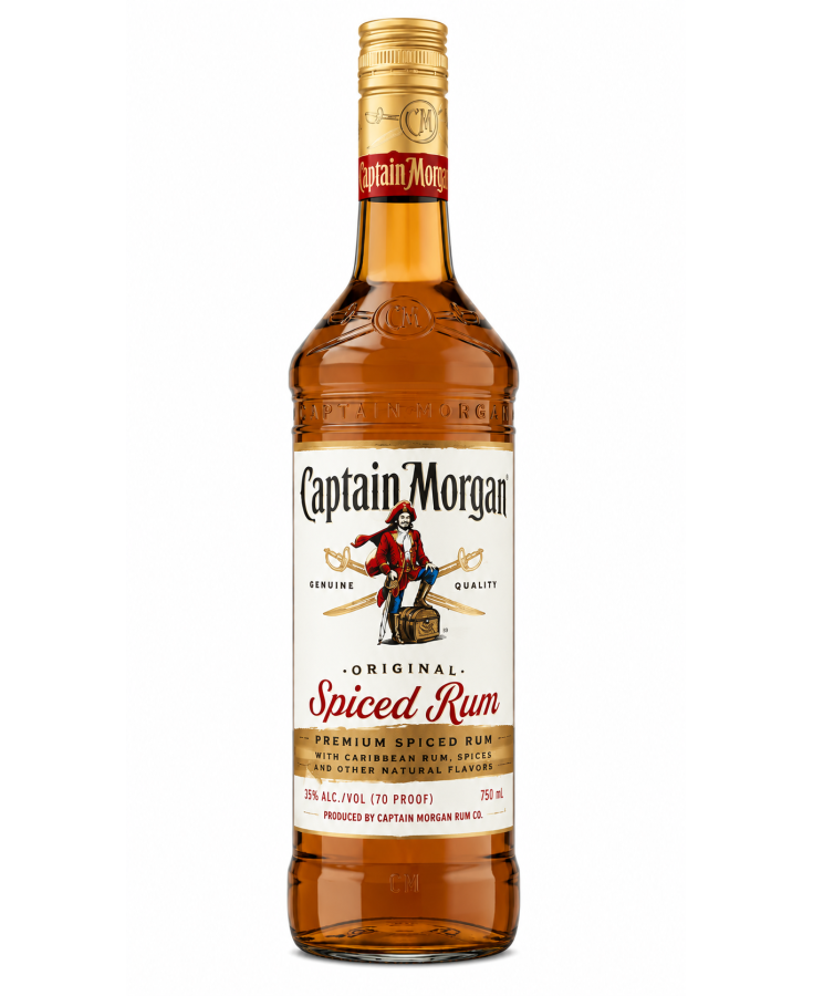 CAPTAIN MORGAN SPICED RUM GLASS - 750ML - SINGLE CAPTAIN MORGAN SPICED RUM GLASS - 750ML - SINGLE