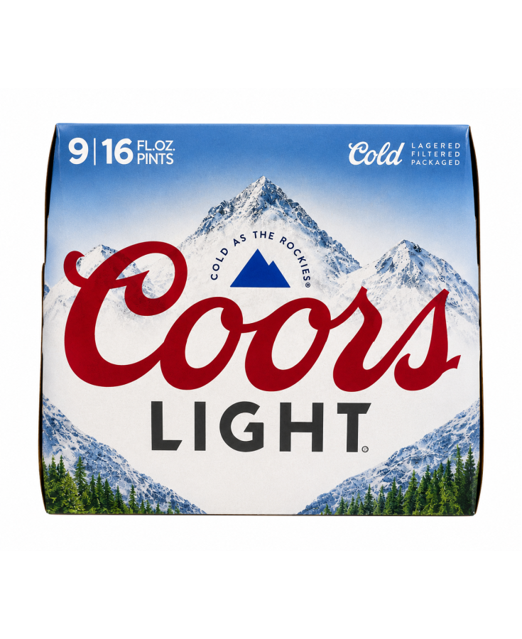 COORS LIGHT ALUMINIUM - 16OZ - 9-PACK