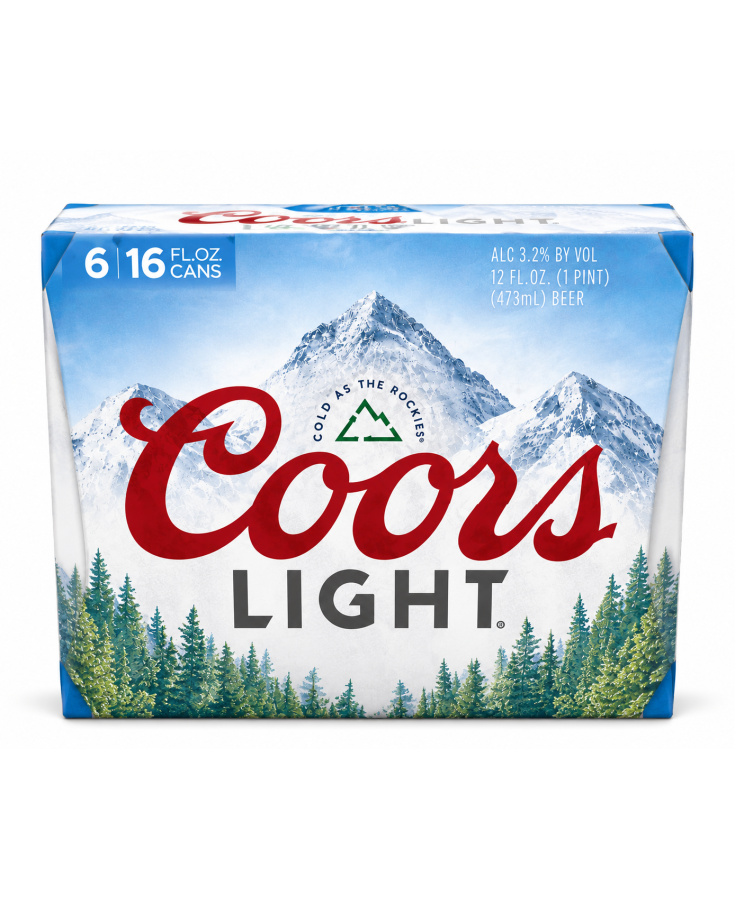 COORS LIGHT CAN - 16OZ - 6-PACK