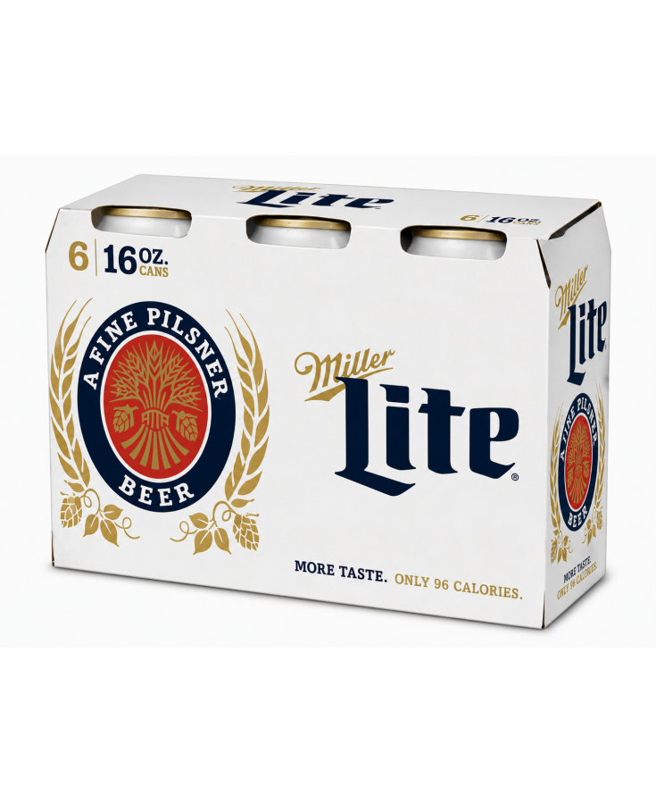 MILLER LITE CAN - 16OZ - 6-PACK