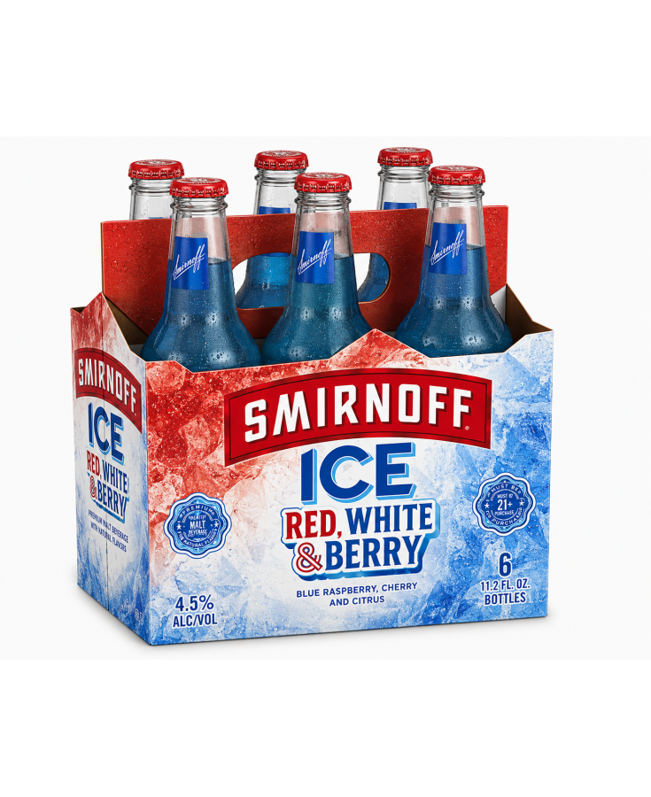SMIRNOFF ICE RED, WHITE & BLUE & MERRY - 12OZ - 6-PACK