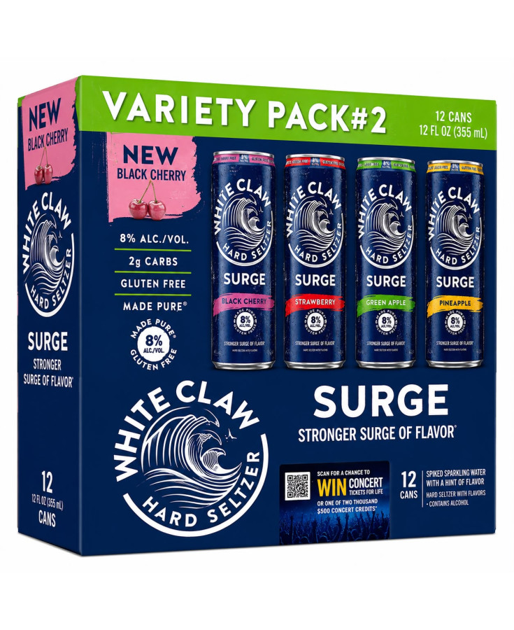 WHITE CLAW SURGE VARIETY PACK # 2 - 12OZ - 12-PACK