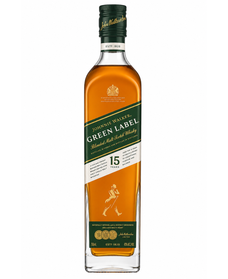 J W GREEN LABEL 15 YEARS - 750ML - SINGLE
