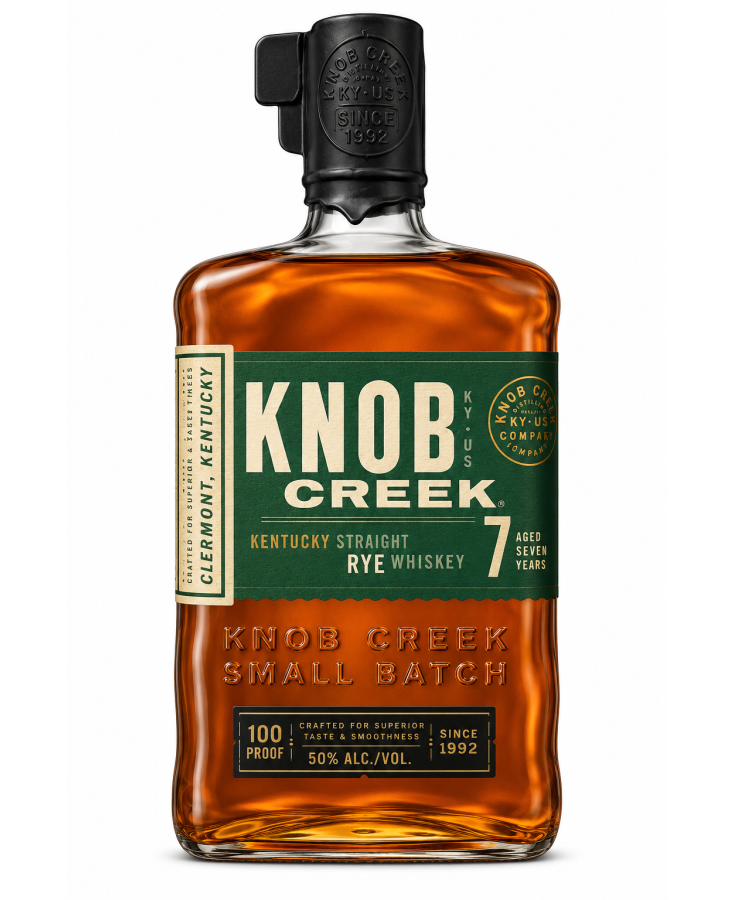 KNOB CREEK BOURBON RYE WHISKEY 7 YEARS - 750ML - SINGLE