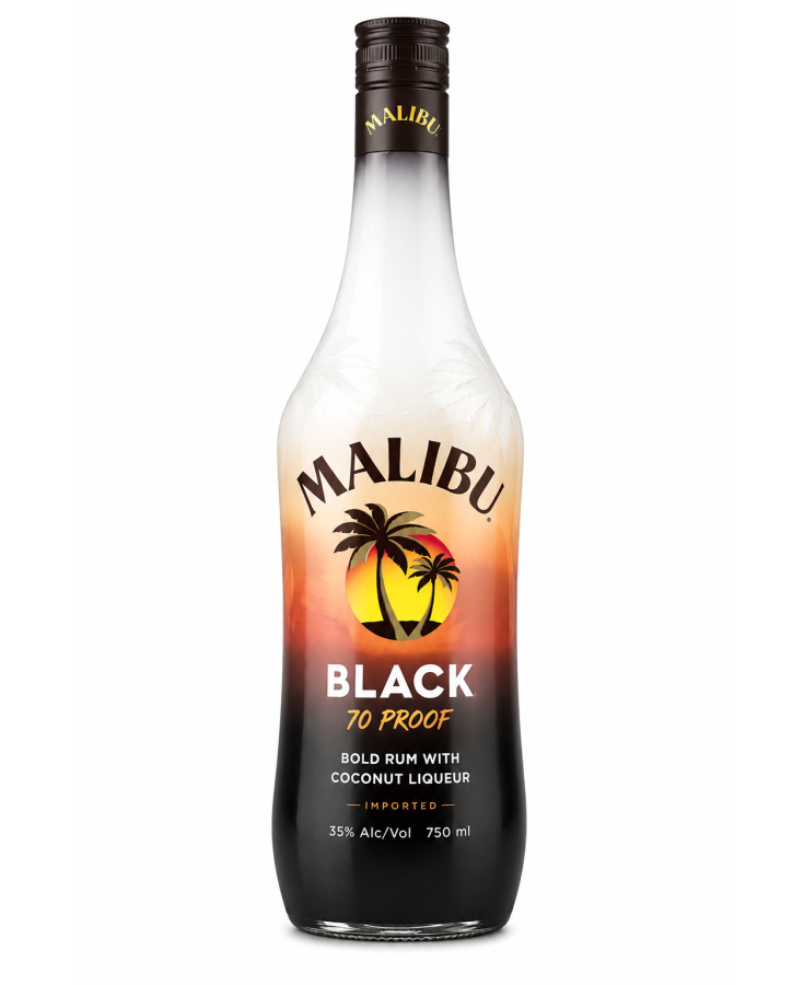 MALIBU RUM BLACK 70 PROOF - 750ML - SINGLE MALIBU RUM BLACK 70 PROOF - 750ML - SINGLE