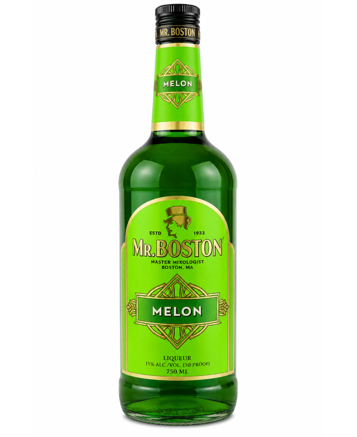 Mr. Boston Melon Liqueur 34 Proof - 1L - SINGLE