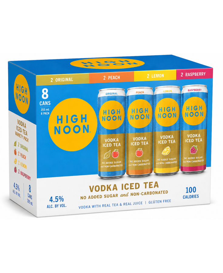 HIGH NOON ICED TEA VARIETY PACK - 355ML - 8 PACK