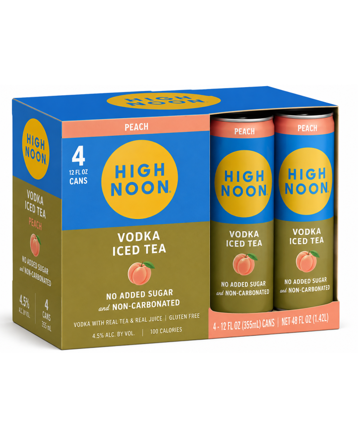HIGH NOON PEACH ICE TEA ORIGINAL - 355ML - 4 PACK