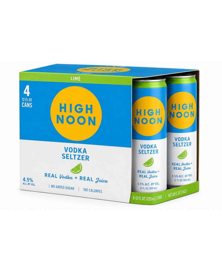 HIGH NOON Vodka LIME - 355ML - 4-PACK