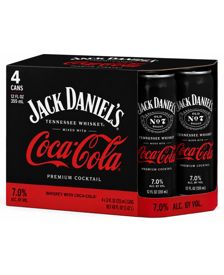 JACK DANIELS COCA COLA - 12OZ - 4-PACK