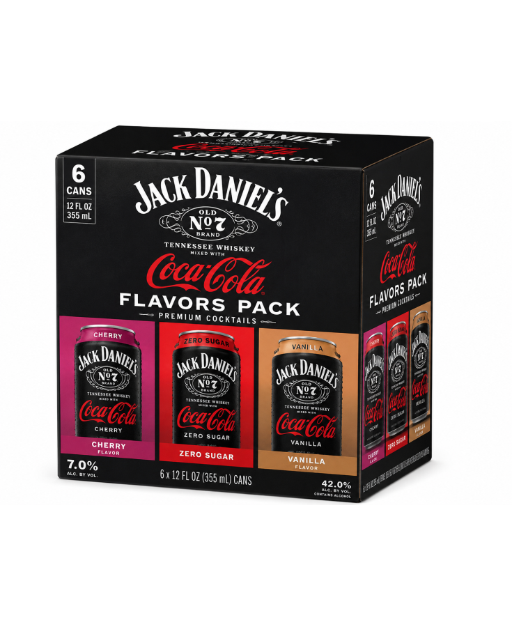 JACK DANIEL'S COCA COLA FLAVORS VARIETY PACK 6 PK CN - 12OZ