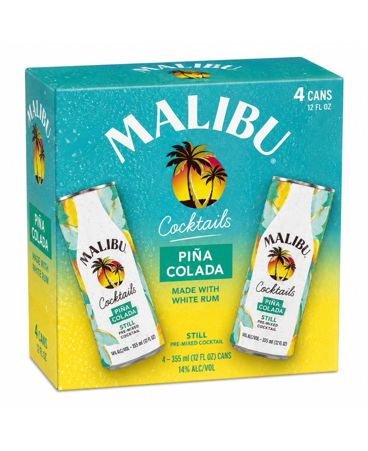 MALIBU CKTL PINA COLADA 4 PK - 12OZ