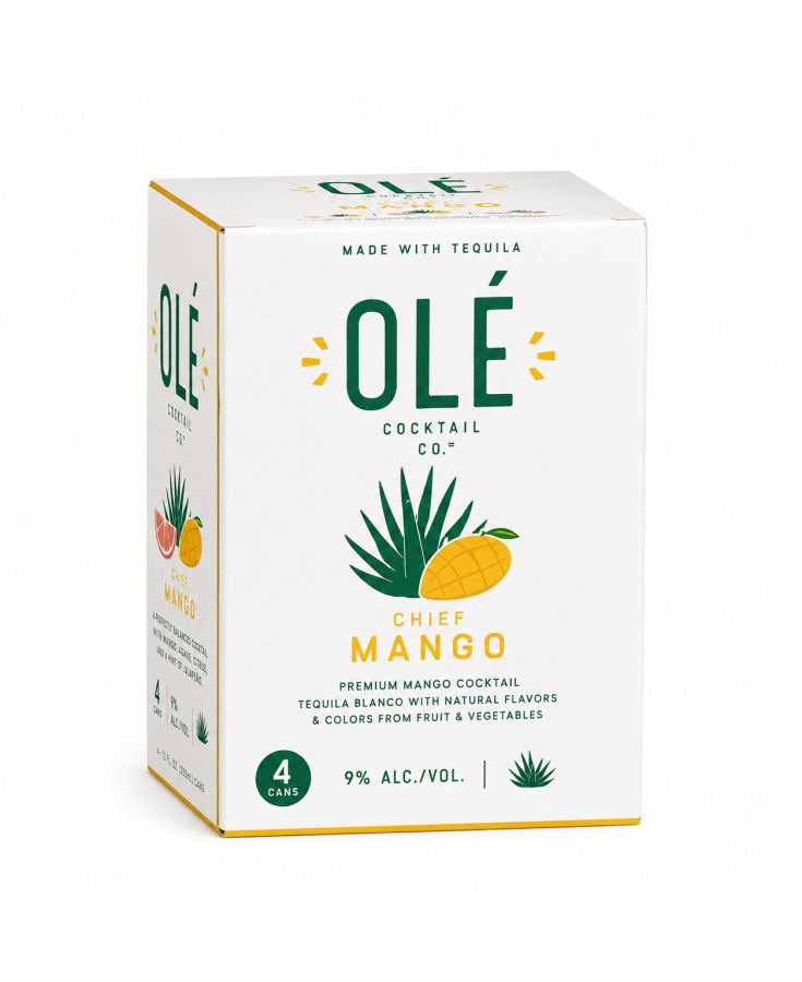 OLE TEQUILA COCKTAIL CHILI MANGO CAN - 12OZ - 4-PACK