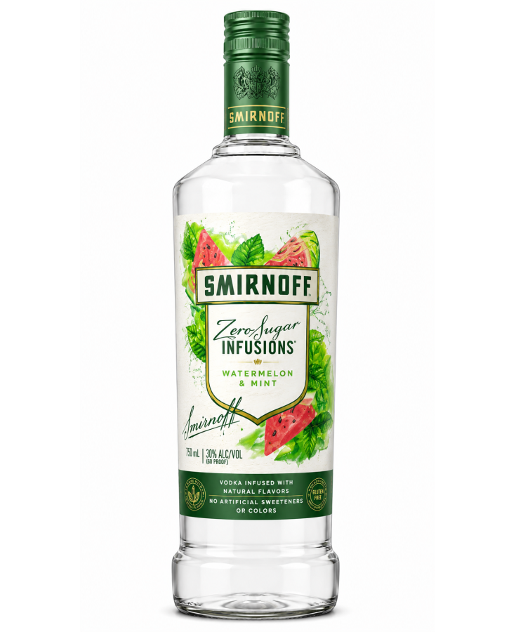 SMRINOFF ZERO SUGAR WATERMELON/MINT - 750ML