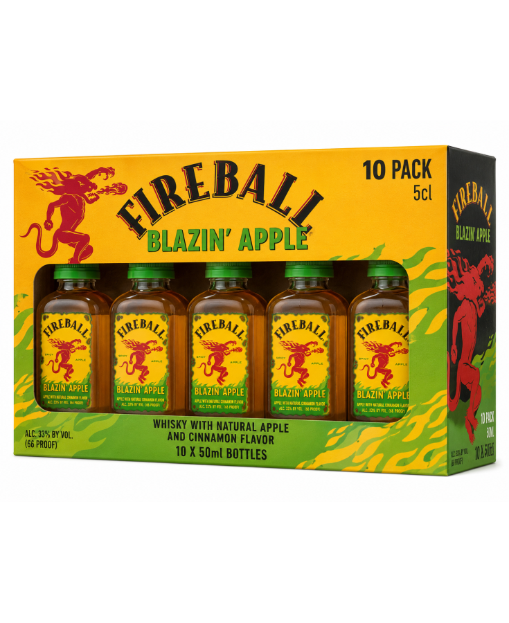 FIREBALL BLAZIN APPLE 10 PACK - 50ML