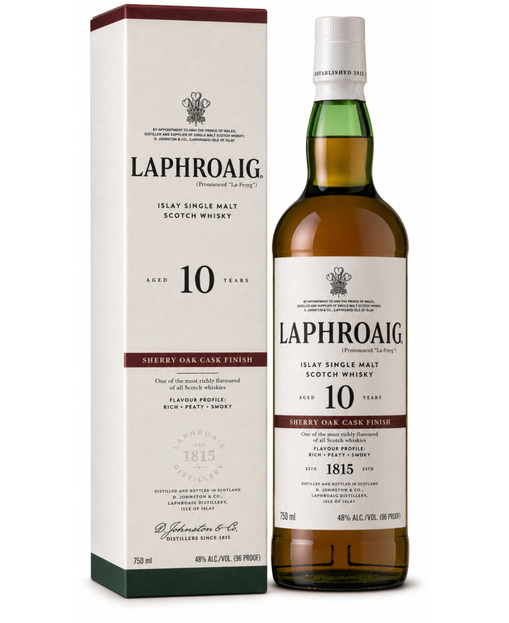 Laphroaig 10 Year Old Sherry Oak Finish Islay Single Malt Scotch Whisky - 750ML