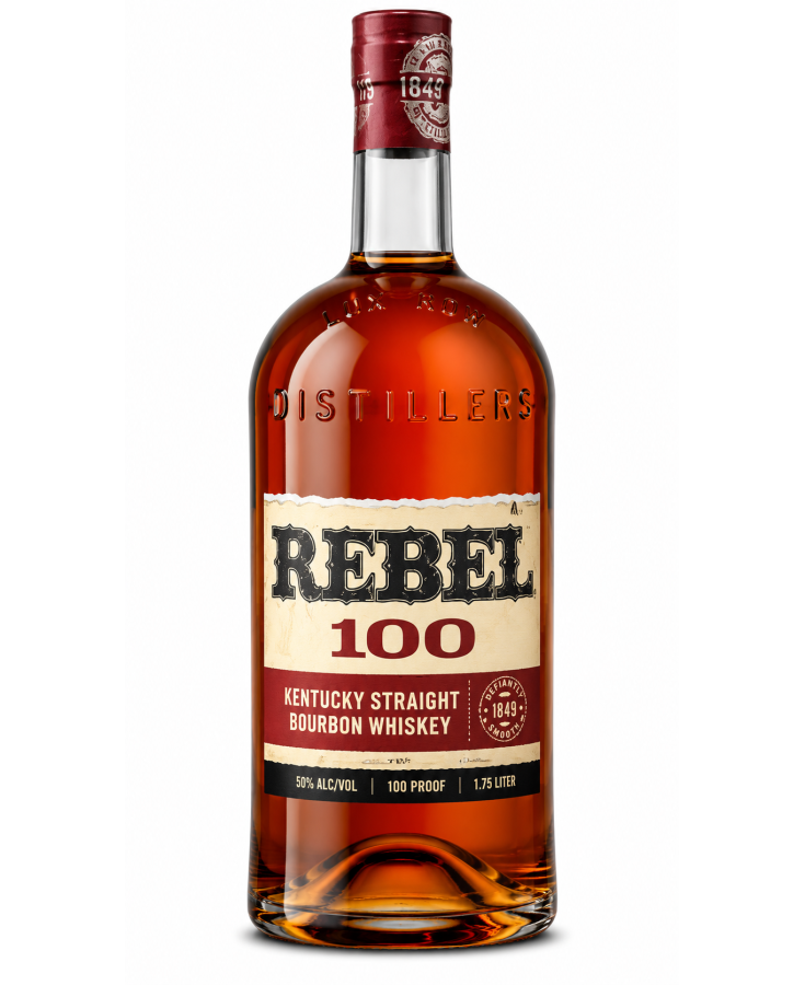 REBEL 100 BOURBON WHISKEY - 1.75L